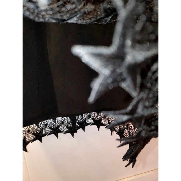 Sam Edelman Womens Sleeveless Lace Black Dress w/ Underlay Stars Small - Picture 5 of 9